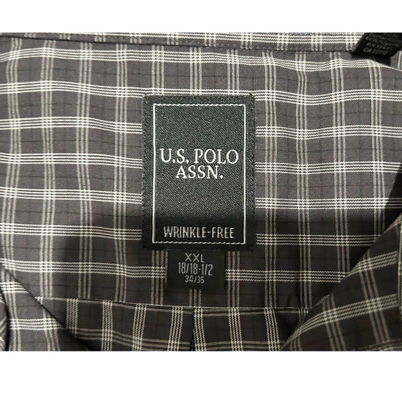U.S. POLO Assn Black/Gray Button-Down Shirt Mens Size XXL - Picture 3 of 8